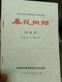 春花向阳，试演本，襄城县，许昌地区，30包邮