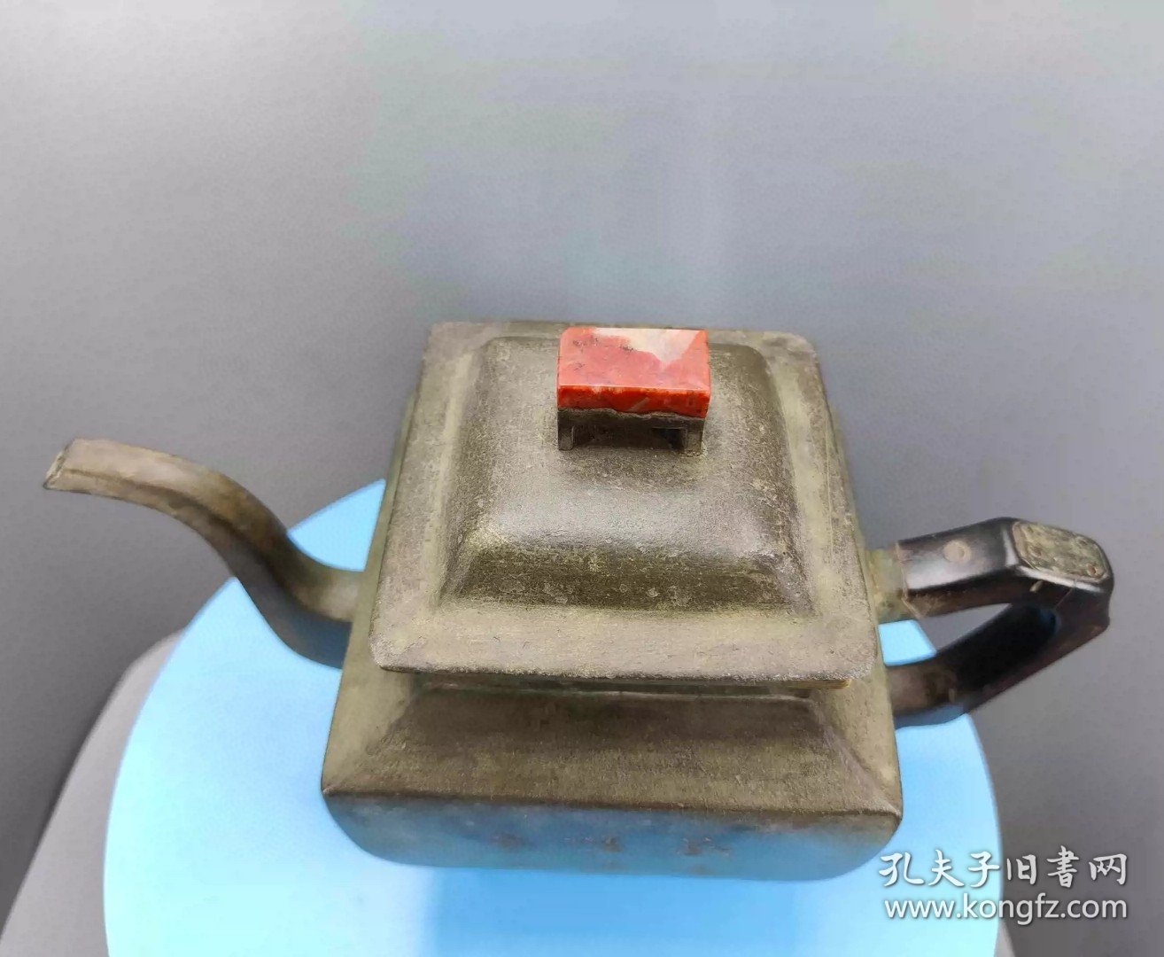 清代诗文白锡茶壶