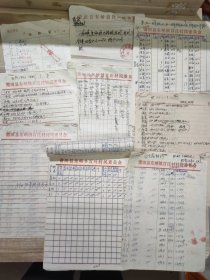 八九十年代村委会资料一堆 (泉州莆田东峤镇、百庄村、许厝村、百叶村等老资料)