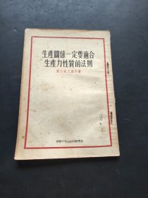 生产关系一定要适合生产力性质的法则