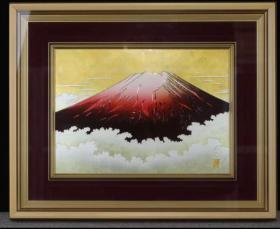 清理处理亏清捡漏日本回流淘回金属版画富士山浮雕不是油画 精美史料收藏适合装饰装裱，古董级收藏精品，大师级工艺画风意境绝美极其珍贵,
日本老木框铜胎画，名家，秀山作，工艺精致，细腻，双款在铭，全新未使用

直径49，高40，厚4.5cm