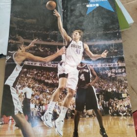海报4开大铜版纸体育篮球海报一张 德克诺维茨基 德国大炮 沙奎尔奥尼尔 霸王龙 NBA复古海报珍藏系