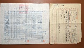 云南茶文献，1951年中茶公司云南省公司，接管各茶作价明细表与公函。
