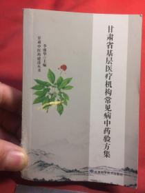 甘肃省基层医疗机构常见病中药验方集