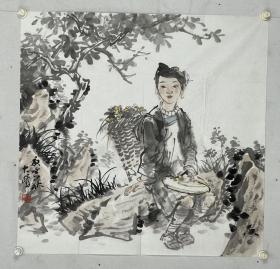 王大鹏 尺寸 68/68 软件 1957年10月 毕业院校 广州美院国画系 擅长中国画。1982年毕业于广州美院国画系，1985年研究生毕业，获硕士学位，留校任教。作品《唤》入选第七届全国美展，《爱国工商业家梁培基》入选第八届全国美展，《山顶的木屋》入选1997全国中国人物画展。现任广州美术学院中国画学院院长。