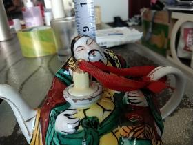 五十年代的彩瓷人物酒壶（李白醉酒）包老保真