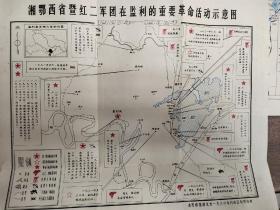 湘鄂西省暨红军二军团在监利的重要革命活动示意图