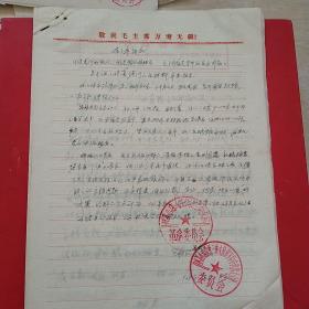 1969年4月9日，检举揭发类材料 4张，河南省林县（今林州市）。（生日票据，历史档案，手写资料类收据）。（33-7）