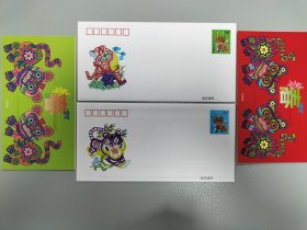 HK1998年中国邮政贺年（有奖）明信片（贺卡型）全套2枚。