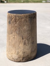 清代，老楠木座墩，尺寸如图，保老