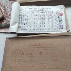 1993年5-6月莒南三中老单据2本