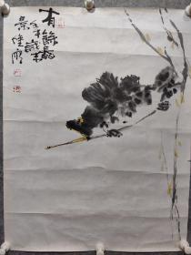 安徽画坛后起之秀，安徽芜湖著名青年画家 孙景隆 精品一副 （有余图）