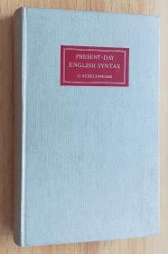 英文书 Present-day English Syntax Hardcover by G Scheurweghs (Author)