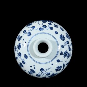 明青花鱼藻纹梅瓶 34/25厘米