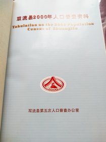 四川省双流县2000年人口普查资料，大16K硬精装。品好如图，基本未翻阅。