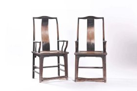 榆木官帽椅，软屉重新串棕编藤，高背官帽椅经典制作，出自济南府，保存及其完整