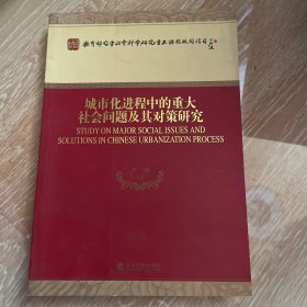 城市化进程中的重大社会问题及其对策研究