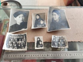 1954年黑龙江省工会联合会干部训练班同学合影留念照片（一个人的合售）