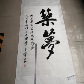王宝宏毛笔书法作品／真迹实拍图为准聊城市书协／聊城市名人／02号袋装全长195厘米／宽79厘米