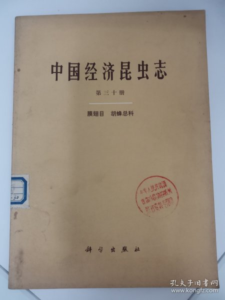 中国经济昆虫志（第三十册）膜翅目目胡蜂总科