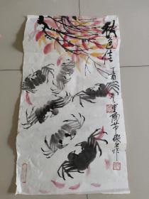 名家字画，虾王作品一幅，保真。C222