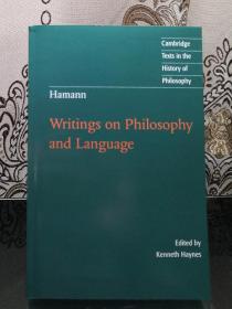 Hamann: Writings on Philosophy and Language  Cambridge Texts in the History of Philosophy 剑桥哲学史经典文本丛书 权威版本 英文原版