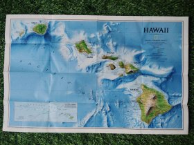 National Geographic国家地理杂志地图系列之1995年9月 Hawaii 夏威夷地图
