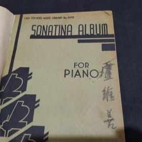 SONATINA ALBUM FOR THE PIANO For Piano 老曲谱