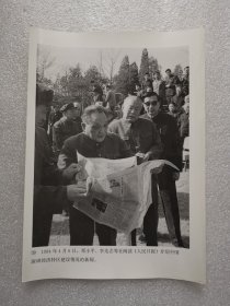 老照片：1984年4月6日，邓小平、李先念等在阅读《人民日报》介绍中国深圳经济特区建设新闻