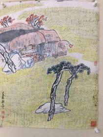 佚名，款章不识山水画。