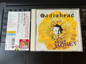 Radiohead Pablo Honey，CD，06年日版，带侧标，电台司令乐队，收音机头乐队，外壳磨痕，盘面轻微痕迹