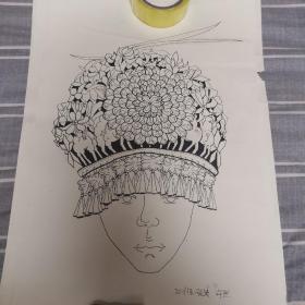钢笔画线稿（2幅）