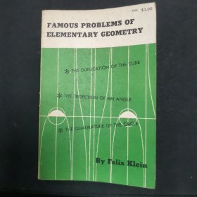 【英文原版书】FAMOUS PROBLEMS OF ELEMENTARY GEOMETRY