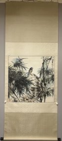 佩秋花鸟立轴