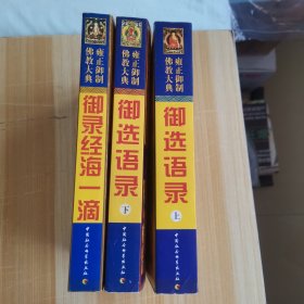 雍正御制佛教大典（ 御选语录上、下 御录经海一滴）三册合售