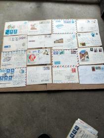 九十年代国外邮寄中国实寄封一批16枚合售 邮戳漂亮清晰 具体看图