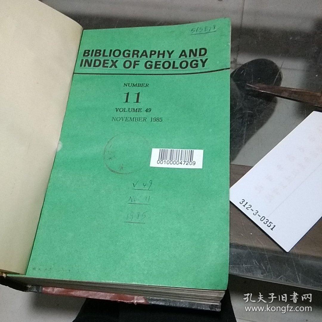 Bisliography G Index of Geology1985.11