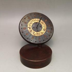 古玩日晷日晷指南针工艺品摆件