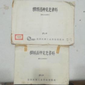 1981年，绸缎品种花色资料（图片、实物部分）两册