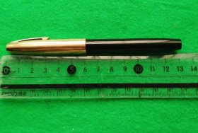 美产犀飞利帝国（SHEAFFER Imperial）黑色半钢14K F嵌入尖钢笔一支