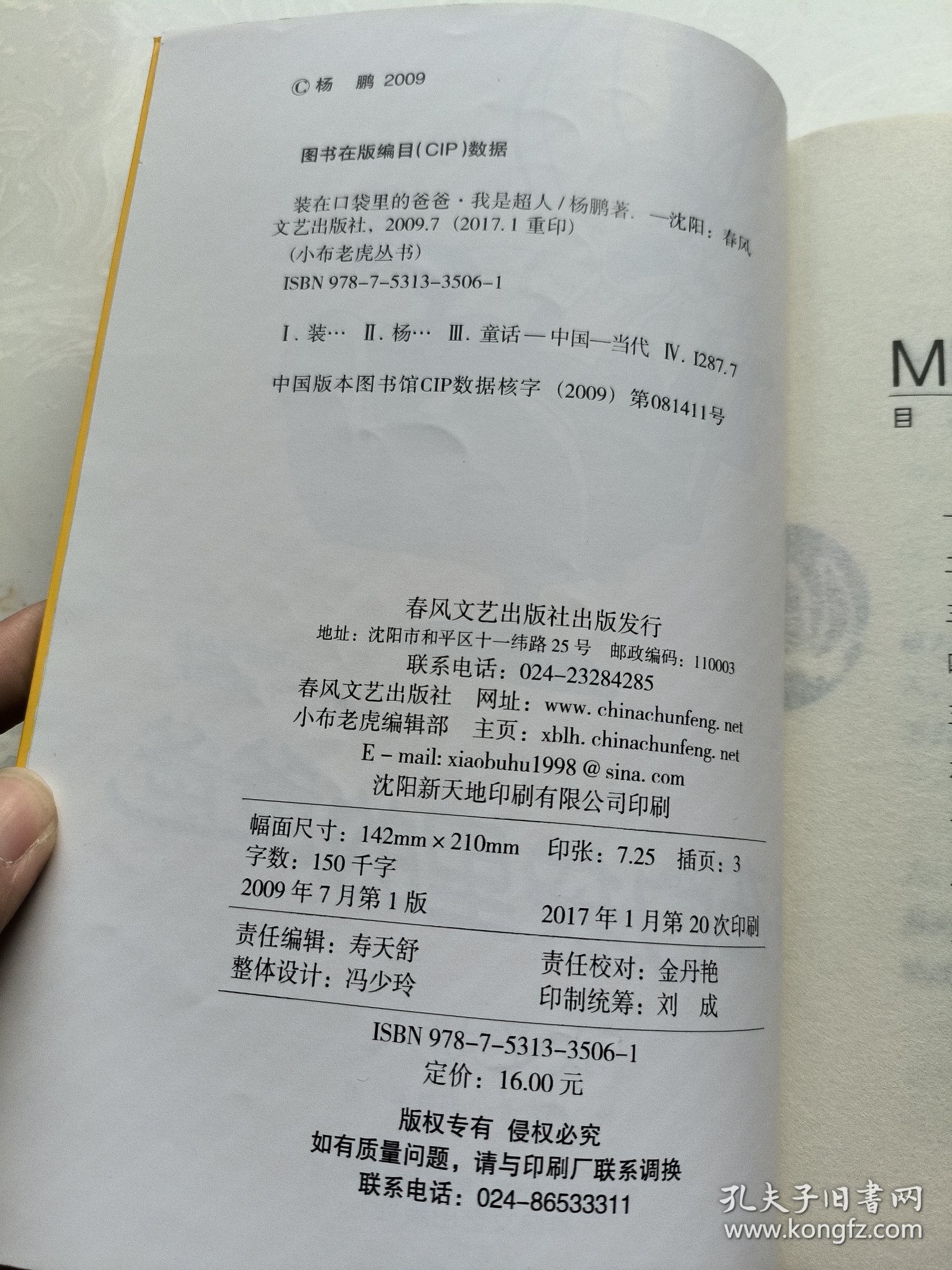 小布老虎丛书 装在口袋里的爸爸 我是超人