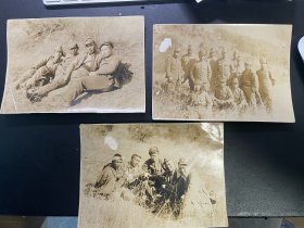 民国日军合影老照片3张，包老包真，满百包邮。