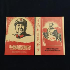 毛主席的革命路线胜利万岁 13幅图、大海航行靠舵手 14幅图 两册