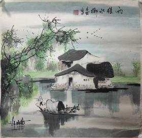 苏州画家 夏露 《雨后水乡》