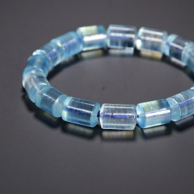 旧藏 海蓝宝桶珠手串