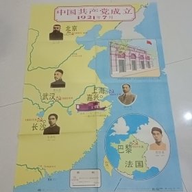 小学历史下册教学参考地图：中国共产党成立 1921年7月