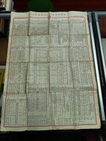 1978年上海铁路局旅客列车时刻表(大张，大尺寸)