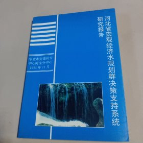 河北省宏观经济水规划群决策支持系统研究报告