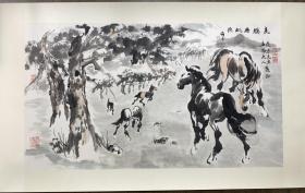 青田 叶醉白 骏马图 105/59cm