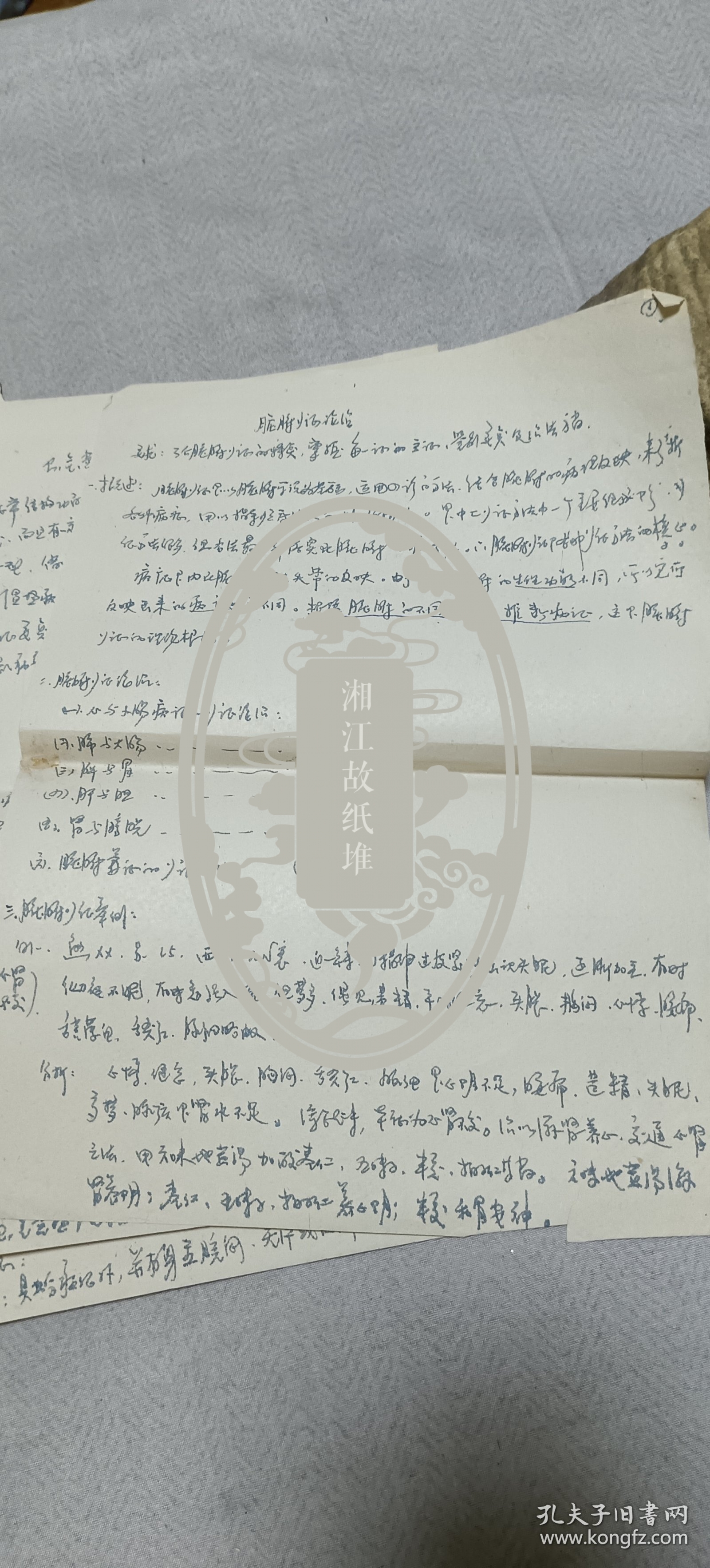 中医手稿一组，中医理论和验方